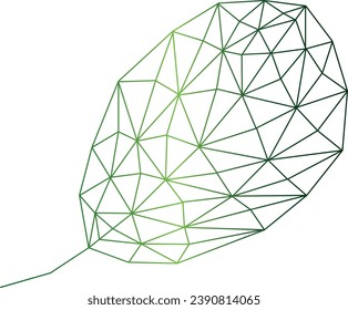 Resumen de hoja aislado en un fondo blanco. Ilustración del vector