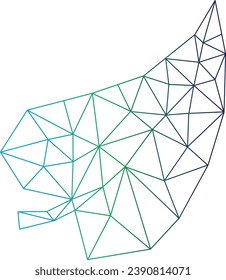 Resumen de hoja aislado en un fondo blanco. Ilustración del vector