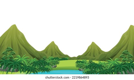 leaf abstract landscape and mountain