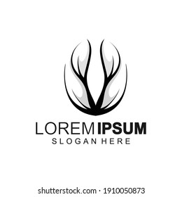 leaf abstract logo icon balack