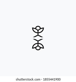 vector de diseño de icono de logotipo abstracto de hoja 