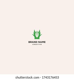 Diseño de plantilla de logotipo de resumen de hoja en ilustración de vector 