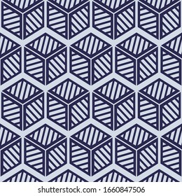 leaf abstract monochromatic design seamless patterns. A seamless vector background. blue ornament. Graphic modern pattern. Simple graphic design.