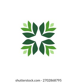 folha abstrato natureza logotipo. verde, eco, orgânico, botânico, floral ícone vetor