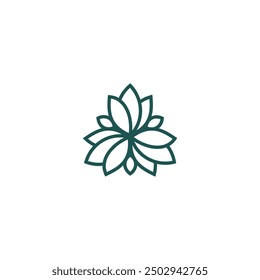 leaf abstract Vector logo, natural shape, triangle basic