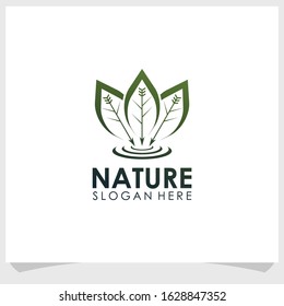 leaf and agriculture logo design vector, nature elements logo design template