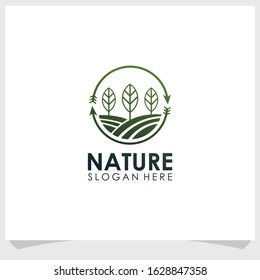 leaf and agriculture logo design vector, nature elements logo design template