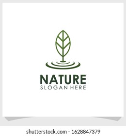 leaf and agriculture logo design vector, nature elements logo design template