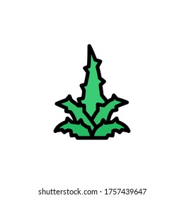Leaf aloe vera icon. Simple color with outline vector elements of healing plant icons for ui and ux, website or mobile application