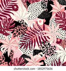 leaf animal skin pattern design