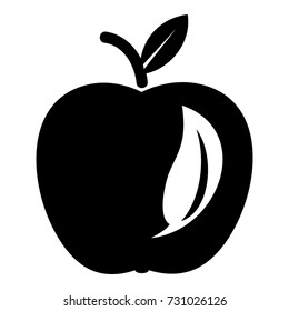 Leaf apple icon. Simple illustration of leaf apple vector icon for web