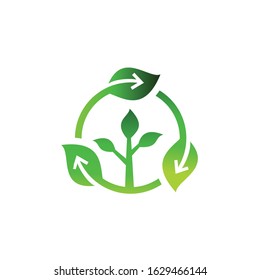 Leaf Arrow Nature Logo Design Graphic Vector. 