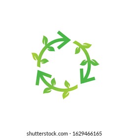 Leaf Arrow Nature Logo Design Graphic Vector. 