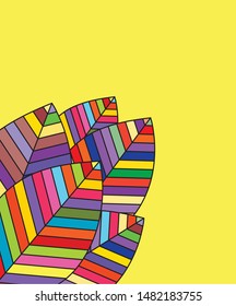 Leaf art colorful vector illustration design.