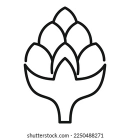 Leaf artichoke icon outline vector. Food plant. Vegetable art