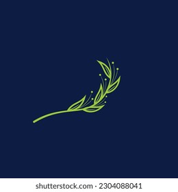 logo artístico de la hoja de ruta diseños de hoja verde