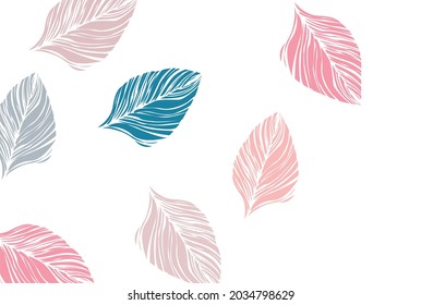 Leaf artwork vector illustration design wallpaper background collection