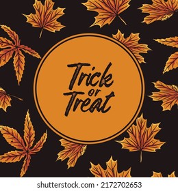Leaf of autumn for autumn background design. October fall leaves for season shirt print. Eco decoration with plant for fair or market
