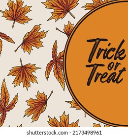 Leaf of autumn for autumn background design. October fall leaves for season shirt print. Eco decoration with plant for fair or market