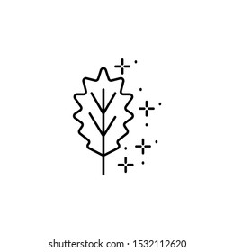 Leaf, autumn icon. Simple line, outline vector of Thanksgiving day icons for ui and ux, website or mobile application