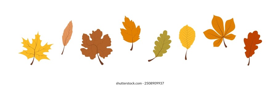 Hoja. Otoño. Hojas de otoño. Hoja de Vector. Vector Otoño Hojas en el viento. Ilustración vectorial