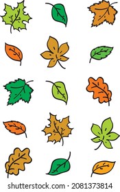 color vectorial de la naturaleza del otoño de la hoja