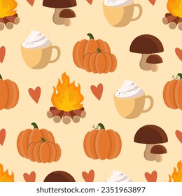 leaf, autumn, pattern, fall, nature, seamless, maple, vector, leaves, illustration, season, design, plant, foliage, oak, decoration, floral, wallpaper, set, brown, october