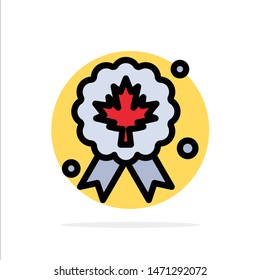Leaf, Award, Badge, Quality Abstract Circle Background Flat color Icon. Vector Icon Template background