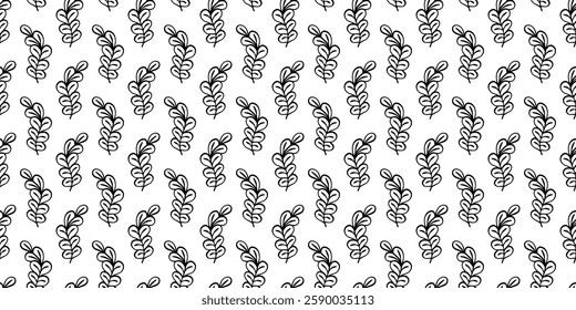 leaf background. Abstract leave background pattern vector. Hand drawn leaf outline vector. leaves pattern wallpaper.