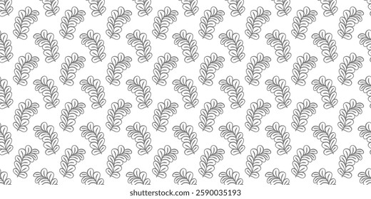 leaf background. Abstract leave background pattern vector. Hand drawn leaf outline vector. leaves pattern wallpaper.