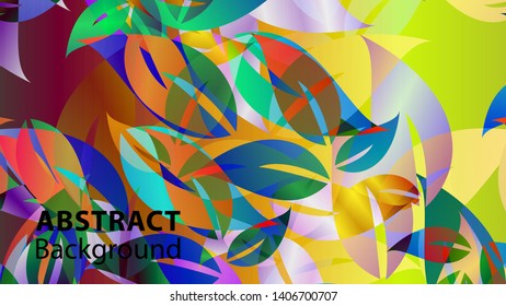 leaf background colorful pattern - vector illustration