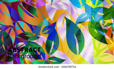 leaf background colorful pattern - vector illustration