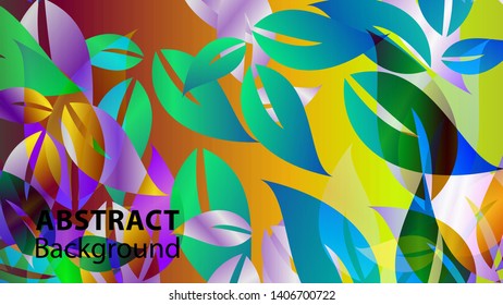 leaf background colorful pattern - vector illustration