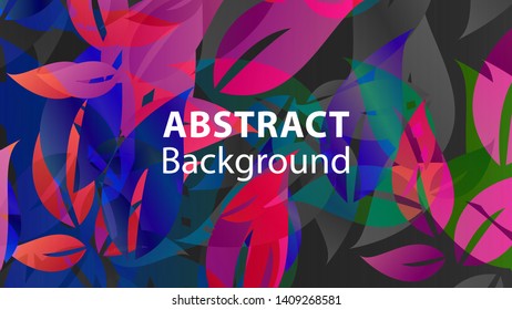 leaf background colorful pattern - vector illustration