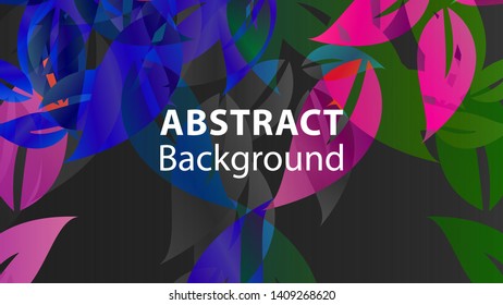 leaf background colorful pattern - vector illustration