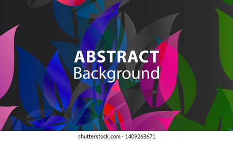 leaf background colorful pattern - vector illustration