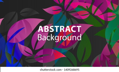 leaf background colorful pattern - vector illustration