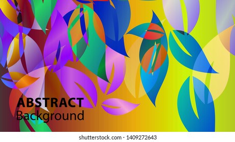 leaf background colorful pattern - vector illustration