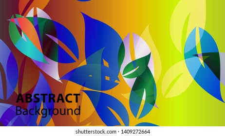 leaf background colorful pattern - vector illustration