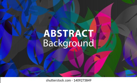 leaf background colorful pattern - vector illustration