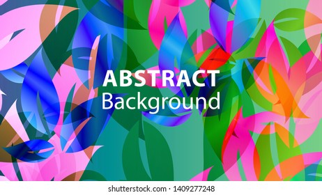 leaf background colorful pattern - vector illustration