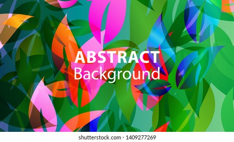 leaf background colorful pattern - vector illustration