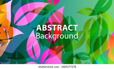 leaf background colorful pattern - vector illustration