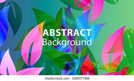 leaf background colorful pattern - vector illustration