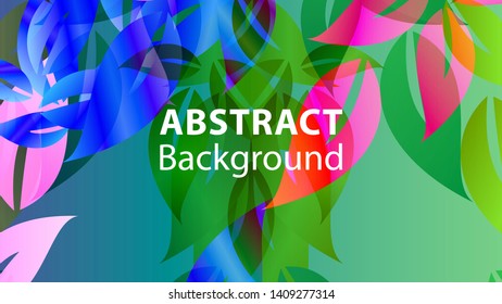 leaf background colorful pattern - vector illustration
