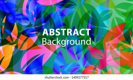 leaf background colorful pattern - vector illustration