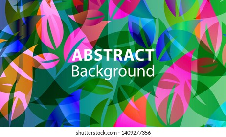leaf background colorful pattern - vector illustration