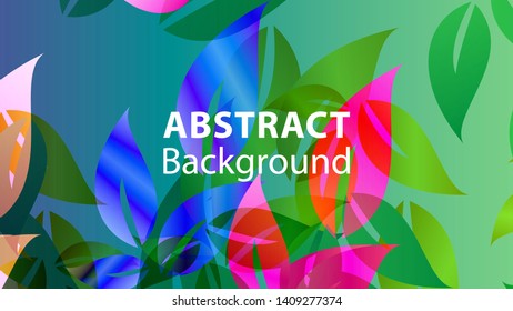 leaf background colorful pattern - vector illustration