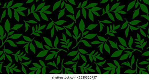 Fondo de la hoja. Ilustración plana Dejar fondo patrón de fondo. Fondo de pantalla de patrón de hojas. fondo de patrón transparente de hojas.