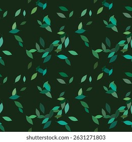 Blatthintergrund, florales Design, nahtlose Muster, Vektorgrafik, Hintergrund Sommer, florales Muster, Blatt einzeln, Hintergrundvektor, nahtlose Tapete, Ornamente, Vektorgrafik, Blattstruktur